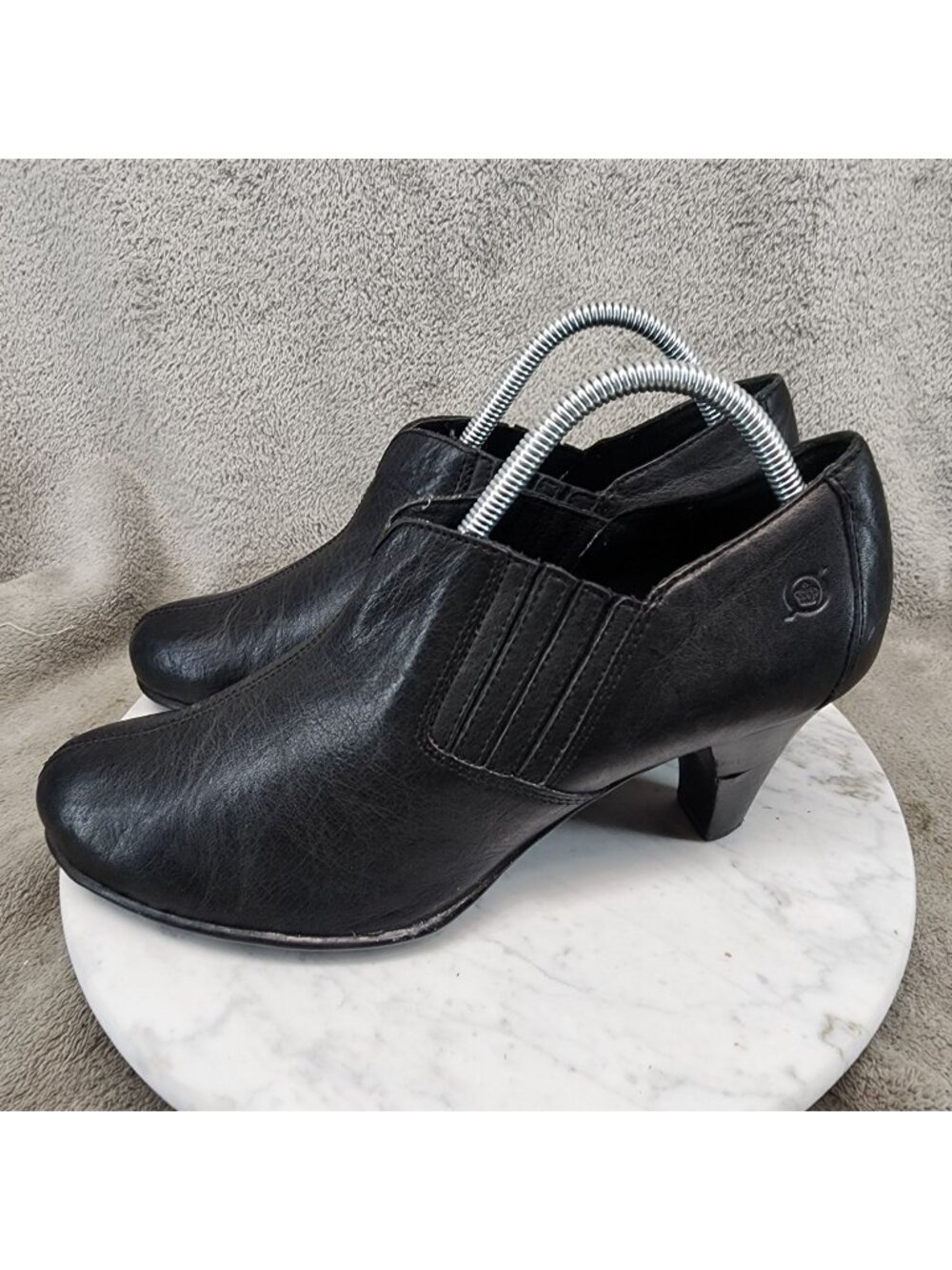 Born Shoes Womens Size 9.5 M/W Black Leather Academia Ankle Booties *Read*